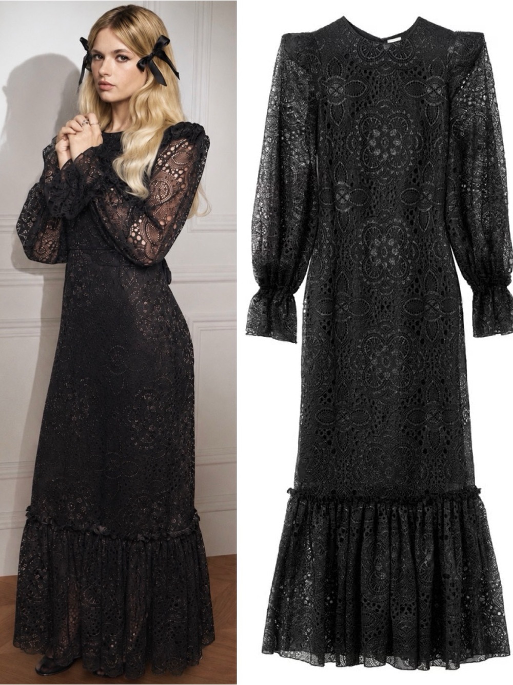 The Vampire's Wife X H&M The Night Whisperer Black Lace Dress 🖤